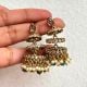 Handmade Brass Metal Jewellery Pearl Layer Jhumka Earrings